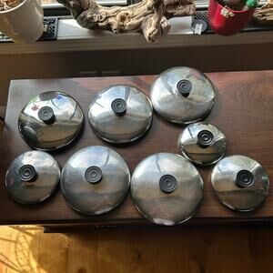 8 Pc Lot Vintage Revere Ware Replacement Lids for Saucepans or Skillet LIDS ONLY